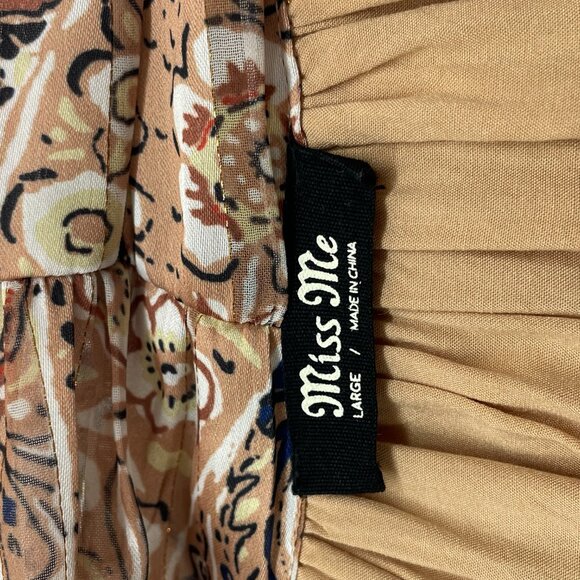 Gold Shiny Sheer Arms Miss Me Dress Size Large PHENOMENAL! - Picture 6 of 7